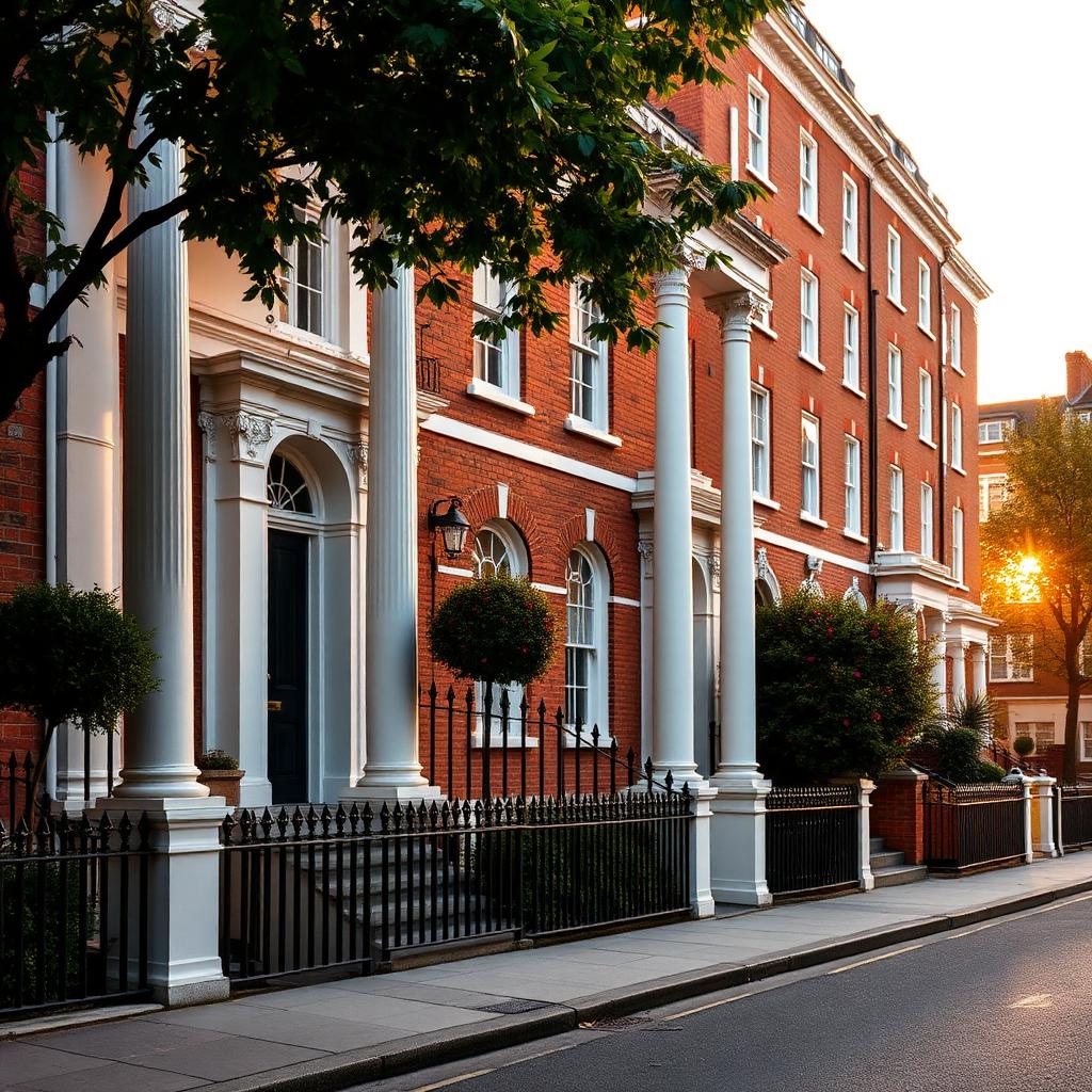 Elegant London townhouse on a quiet residential street